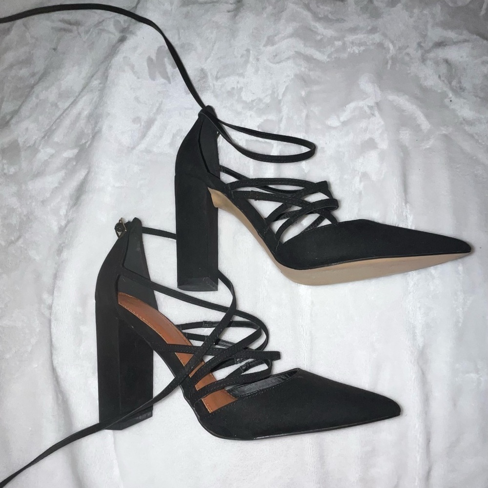 ASOS Black Strappy Block Heels